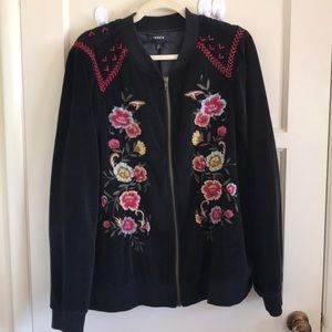 TORRID FLORAL BOMBER JACKET